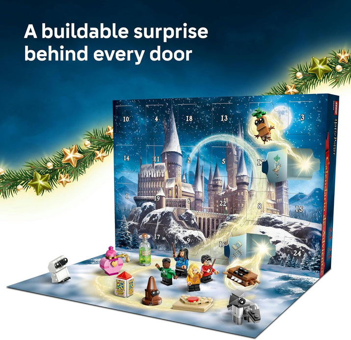 ® Harry Potter™ Advent Calendar 2025 76456 Wizard Toy for Boys, Girls and Any Fans, Magical Hogwarts™ Christmas Holiday Toy for Kids, 8 Minifigures, 6 Figures and 10 Collectible Mini Builds