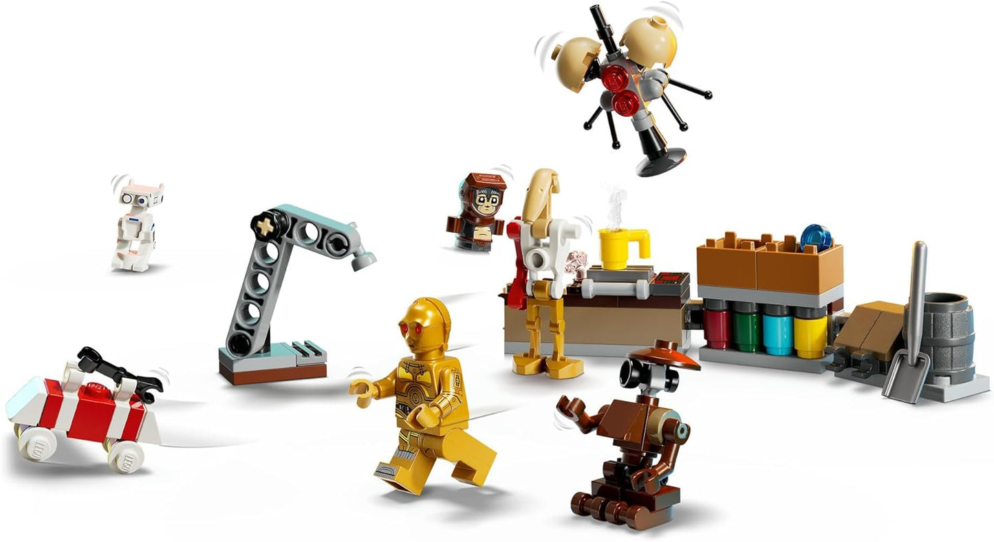 ® Star Wars™ Advent Calendar 2025 75418 Toy Set for Kids, Unique Mini Build Toys, Iconic Characters, Buildable Vehicle, Christmas Holiday Present for Boys, Girls and Any Fan Aged 6 and Over