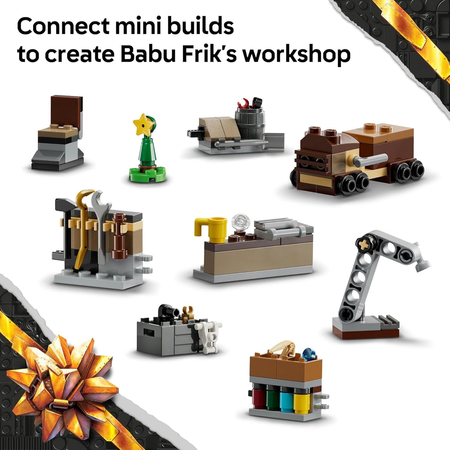 ® Star Wars™ Advent Calendar 2025 75418 Toy Set for Kids, Unique Mini Build Toys, Iconic Characters, Buildable Vehicle, Christmas Holiday Present for Boys, Girls and Any Fan Aged 6 and Over