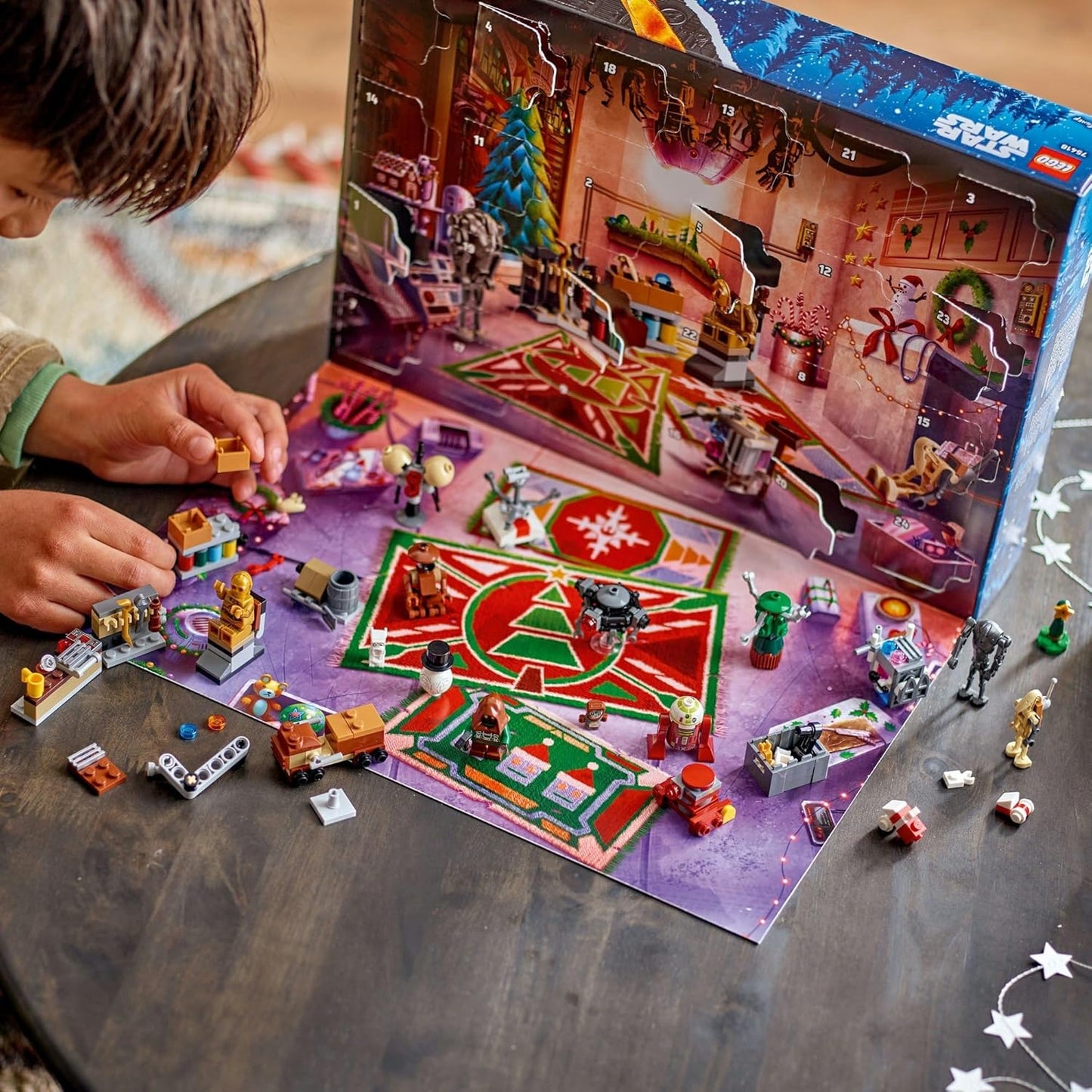 ® Star Wars™ Advent Calendar 2025 75418 Toy Set for Kids, Unique Mini Build Toys, Iconic Characters, Buildable Vehicle, Christmas Holiday Present for Boys, Girls and Any Fan Aged 6 and Over