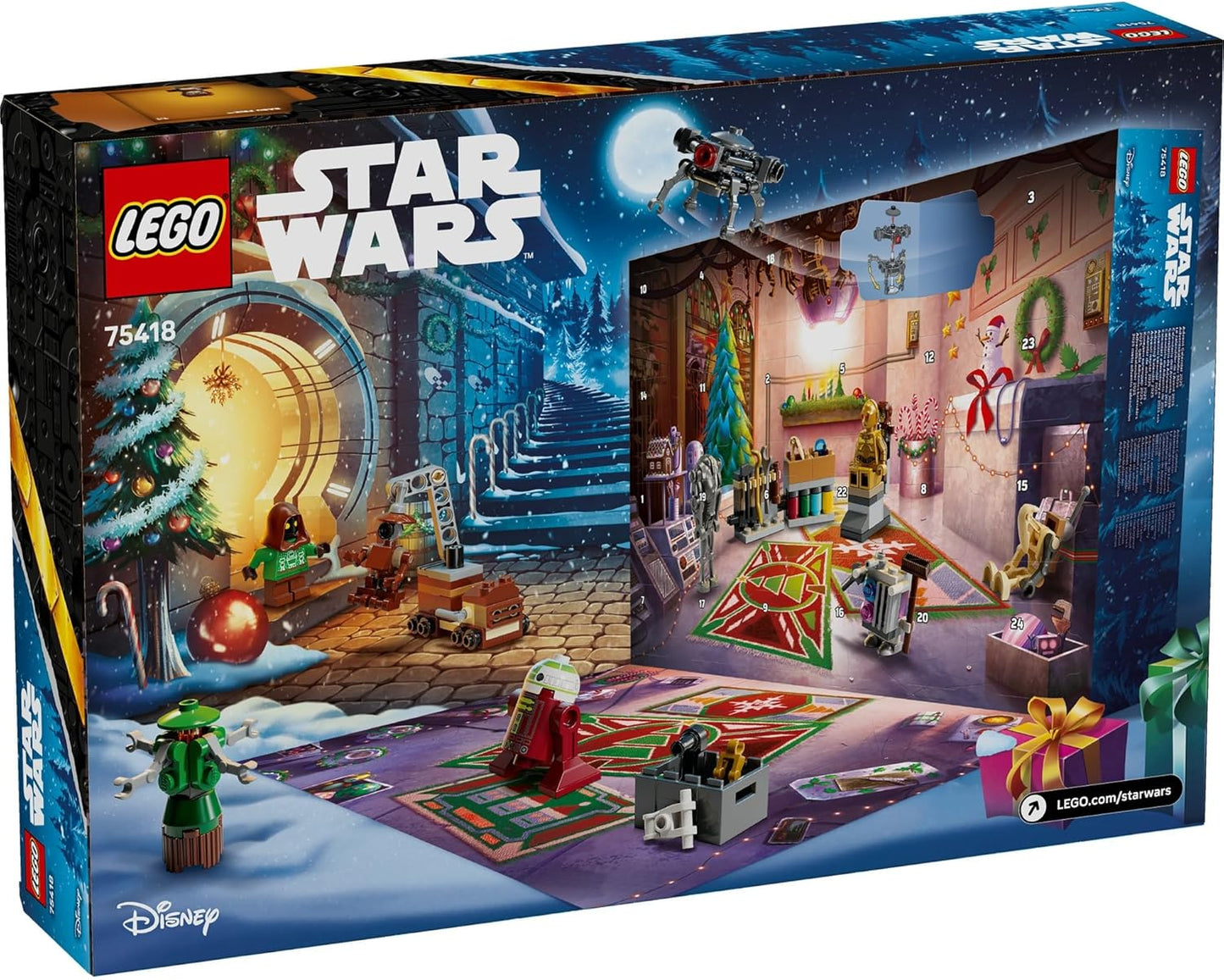 ® Star Wars™ Advent Calendar 2025 75418 Toy Set for Kids, Unique Mini Build Toys, Iconic Characters, Buildable Vehicle, Christmas Holiday Present for Boys, Girls and Any Fan Aged 6 and Over