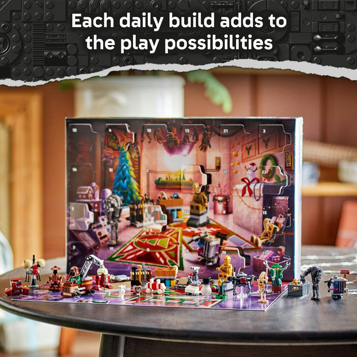 ® Star Wars™ Advent Calendar 2025 75418 Toy Set for Kids, Unique Mini Build Toys, Iconic Characters, Buildable Vehicle, Christmas Holiday Present for Boys, Girls and Any Fan Aged 6 and Over