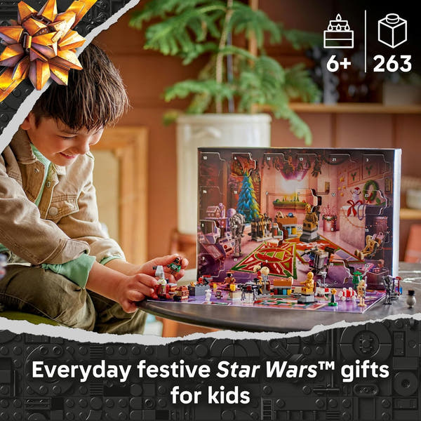 ® Star Wars™ Advent Calendar 2025 75418 Toy Set for Kids, Unique Mini Build Toys, Iconic Characters, Buildable Vehicle, Christmas Holiday Present for Boys, Girls and Any Fan Aged 6 and Over