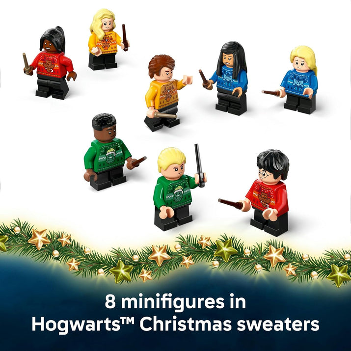 ® Harry Potter™ Advent Calendar 2025 76456 Wizard Toy for Boys, Girls and Any Fans, Magical Hogwarts™ Christmas Holiday Toy for Kids, 8 Minifigures, 6 Figures and 10 Collectible Mini Builds