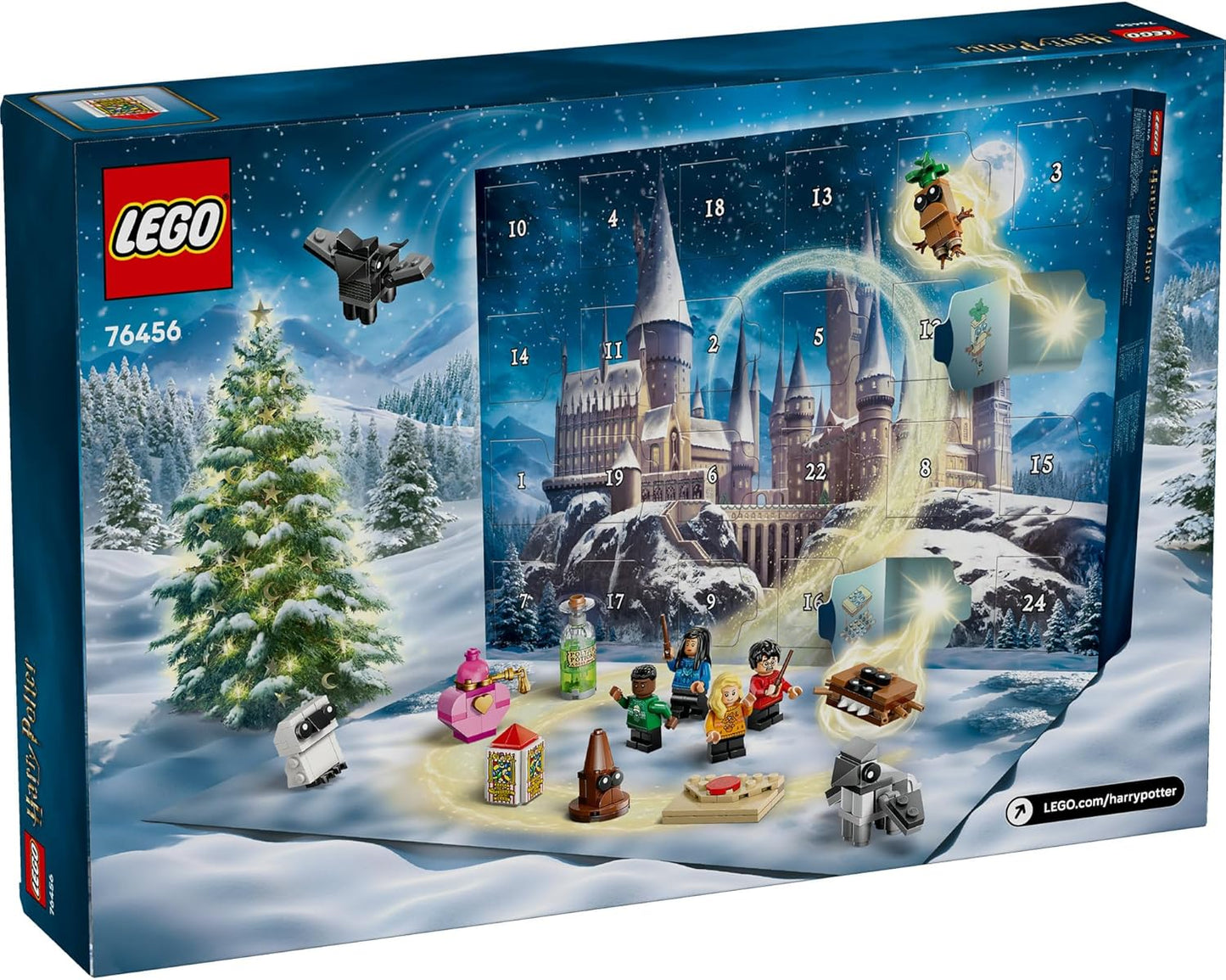 ® Harry Potter™ Advent Calendar 2025 76456 Wizard Toy for Boys, Girls and Any Fans, Magical Hogwarts™ Christmas Holiday Toy for Kids, 8 Minifigures, 6 Figures and 10 Collectible Mini Builds